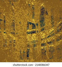 Fondo amarillo naranja grunge. Textura rayada vectorial