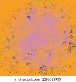 Gelber orangefarbener Hintergrund. Vektorkratzte Textur