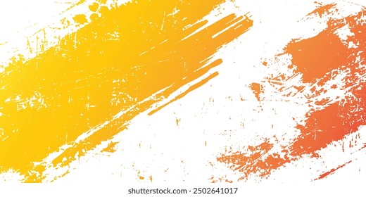 Textura de grunge amarillo y naranja sobre fondo aislado.