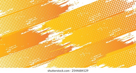 Textura grunge amarilla y naranja sobre fondo aislado. Vector EPS 10