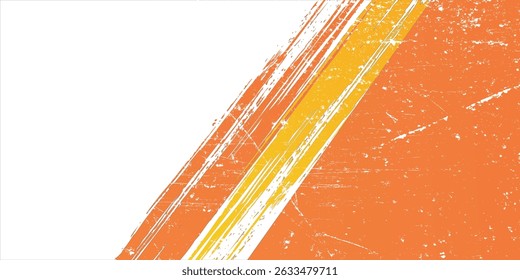 Textura de grunge amarillo y naranja sobre fondo aislado. ilustración de Vector