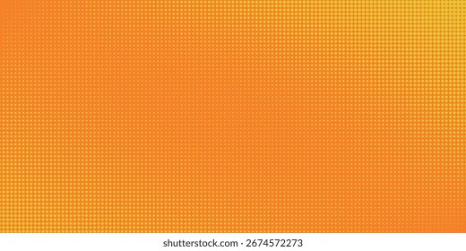 Patrón de semitono naranja amarillo. Vector de espacio de copia