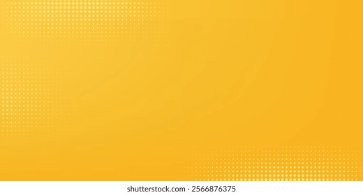 Yellow orange halftone pattern. Retro comic gradient background. Square pixilated dot cartoon texture. Pop art faded gradient pattern. Vector backdrop.