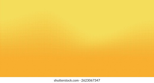 Padrão de meio-tom laranja amarelo. Fundo de gradiente de quadrinhos retrô. Textura quadrada em caricatura de pontos pixilados. Padrão de gradiente desbotado da pop art