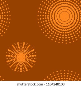 yellow orange heart seamless pattern element for love or valentine's  banner, background, wallpaper, label, cover, card etc. vector design