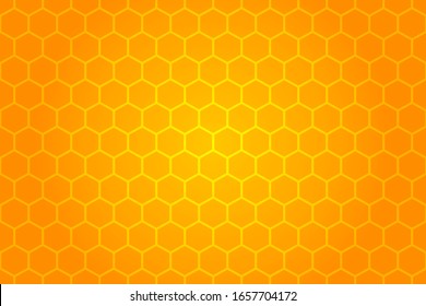 Yellow Orange Hexagonal Background Seamless Pattern Vector