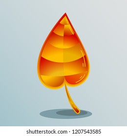 Yellow and Orange Leaf Vector Illustration