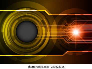 Yellow orange Light Abstract Technology background for computer graphic website and internet, circuit board. 