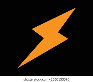 Clipart de iconos de relámpago amarillo o naranja: símbolo de energía eléctrica para ilustrador de Vector de diseño digital.