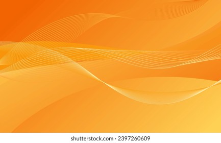 yellow orange lines wave curves soft gradient abstract background