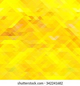 Yellow an orange modern abstract background. Mosaic of triangles.Contemporary bright background for printing. Summer honey texture.