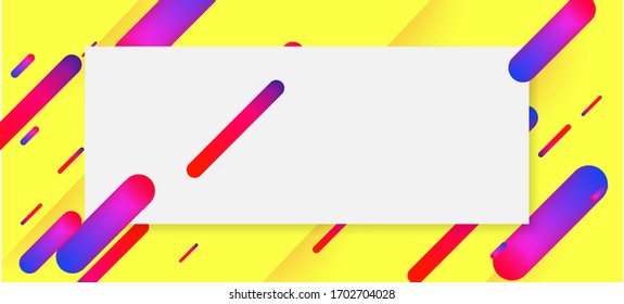 Yellow, Orange Neon Dynamic Shape Banner. Neon Dynemic Geometric Memphis. Pink Purple Blue Stripes Motion Design. Minimal Cover Sale Banner Colorful Design. Business Card Corporate Identity Layout.
