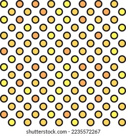 Yellow and orange pastel polka Dot pattern background. Vector illustration.