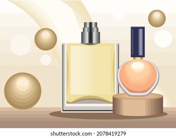 yellow and orange perfumes bottles