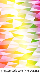 yellow, orange, pink, multicolor polygonal geometric banner with rumpled triangular low poly origami style background. vector illustration. for your idea business, wallpaper, web-design.