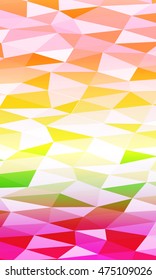 yellow, orange, pink, multicolor polygonal geometric banner with rumpled triangular low poly origami style background. vector illustration. for your idea business, wallpaper, web-design.