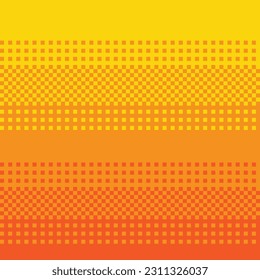 yellow orange in pixel art style
