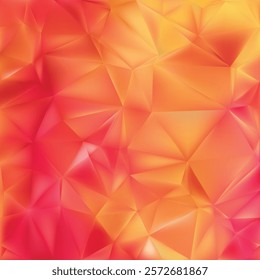 Yellow Orange Polygon Triangle Background
