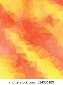 Yellow and Orange Polygonal Mosaic Background. Vector illustration, Creative Business Design Templates
