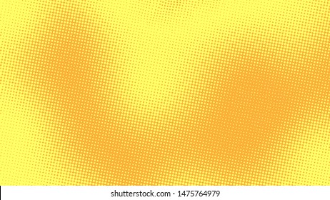 Yellow orange pop art background with halftone dotted design in retro comic style, vector illustration eps10