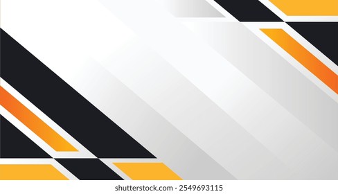 Fundo abstrato vermelho-alaranjado amarelo para design. Formas geométricas. Triângulos, quadrados, faixas, linhas. Gradiente de cor. Moderno, futurista. Tons escuros claros. Banner da Web.