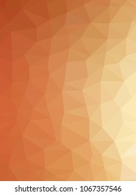 Yellow orange red brown low polygon vector geometric abstract background. Crystal line backdrop, triangle gold wallpaper. Sunshine daylight summer warm tone.