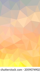 Yellow orange red brown low polygon vector geometric abstract background. Dark blue purple crystal line backdrop, triangle black gold wallpaper. Sunset sky summer warm color tone.