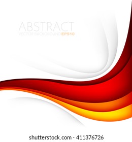 Yellow orange and red line vector background curve gradient colour with white space for text and message design