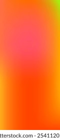 Yellow, Orange, Red Neon Vertical Gradient Background. Vivid Fluid Color Overlay for Mobile App. Bright Neon Vertical Gradient Wallpaper. Holographic Trendy Overlay Design. 3D Fluid Color.