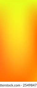 Yellow, Orange, Red Neon Vertical Gradient Background. Vivid Neon Vertical Gradient Illustration. Glitch Fluid Color Overlay for Mobile Device. Holographic Trendy Overlay Banner. 3D Fluid Color.