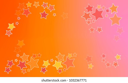 Many Yellow Pink Orange Stars Different Stock Vector (Royalty Free ...