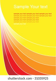 Yellow, orange and red text pattern