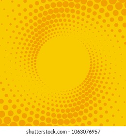 Yellow and orange retro comic background. Vector illustration in the style of pop art.