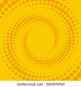 Yellow and orange retro comic background. Vector illustration in the style of pop art.