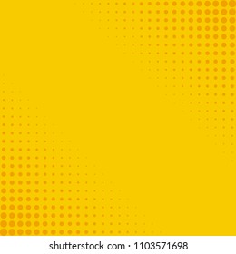 Yellow and orange retro comic background. Vector illustration in the style of pop art.