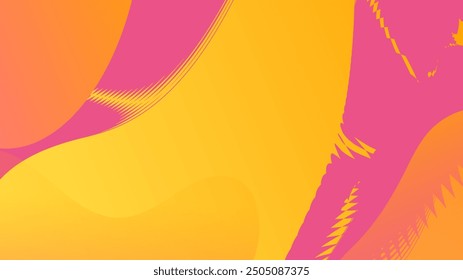 Yellow and orange simple abstract background with wave and liquid shape