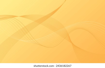 Gelb Orange Glatte Linien Wellenkurven Abstrakter Hintergrund