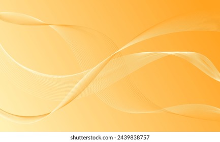 yellow orange smooth lines wave curves with soft gradient abstract backgroun