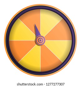 Yellow Orange Spin Wheel Logo Icon. Cartoon Of Yellow Orange Spin Wheel Logo Vector Icon For Web Design Isolated On White Background