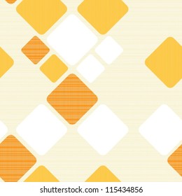 yellow and orange squares on light beige retro seamless pattern