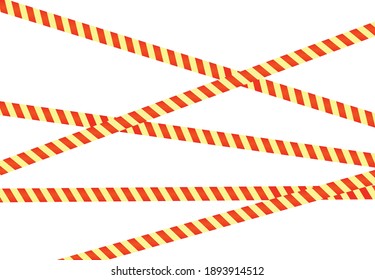 Yellow and orange striped tape. vector illustration