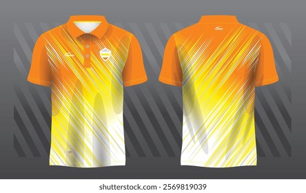 yellow and orange sublimation shirt for polo sport jersey template