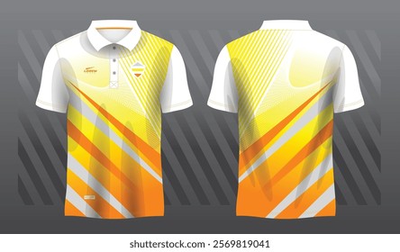 yellow and orange sublimation shirt for polo sport jersey template