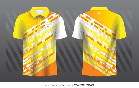 yellow and orange sublimation shirt for polo sport jersey template