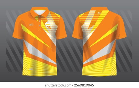 yellow and orange sublimation shirt for polo sport jersey template