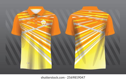 yellow and orange sublimation shirt for polo sport jersey template