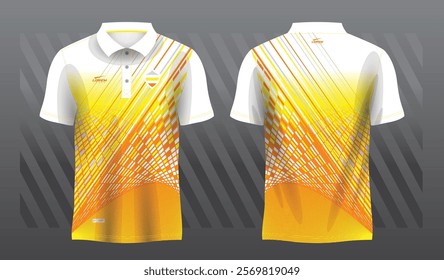 yellow and orange sublimation shirt for polo sport jersey template