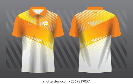 yellow and orange sublimation shirt for polo sport jersey template