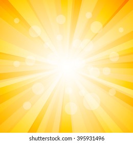 yellow orange summer sun light burst.  hot  summer sun.