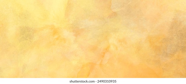 Yellow and orange summer vector watercolor background. Hand drawn wallpaper design for cards, flyers, poster, banner, cover design, invitation cards, prints. Summer  illustration for design. Old paper